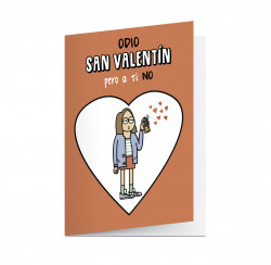 Tarjeta San Valentín P8ladas Odio San Valentín